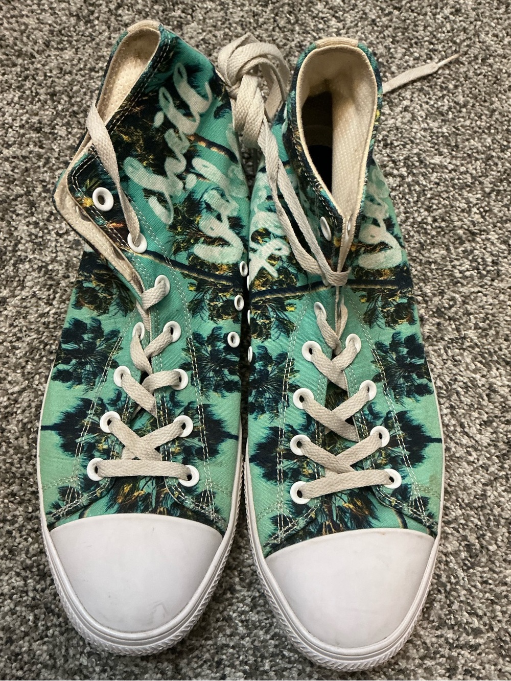 RAAD Shop Palm Tree High Top Sneakers Men’s Size 11 California Skate Surf Shoes